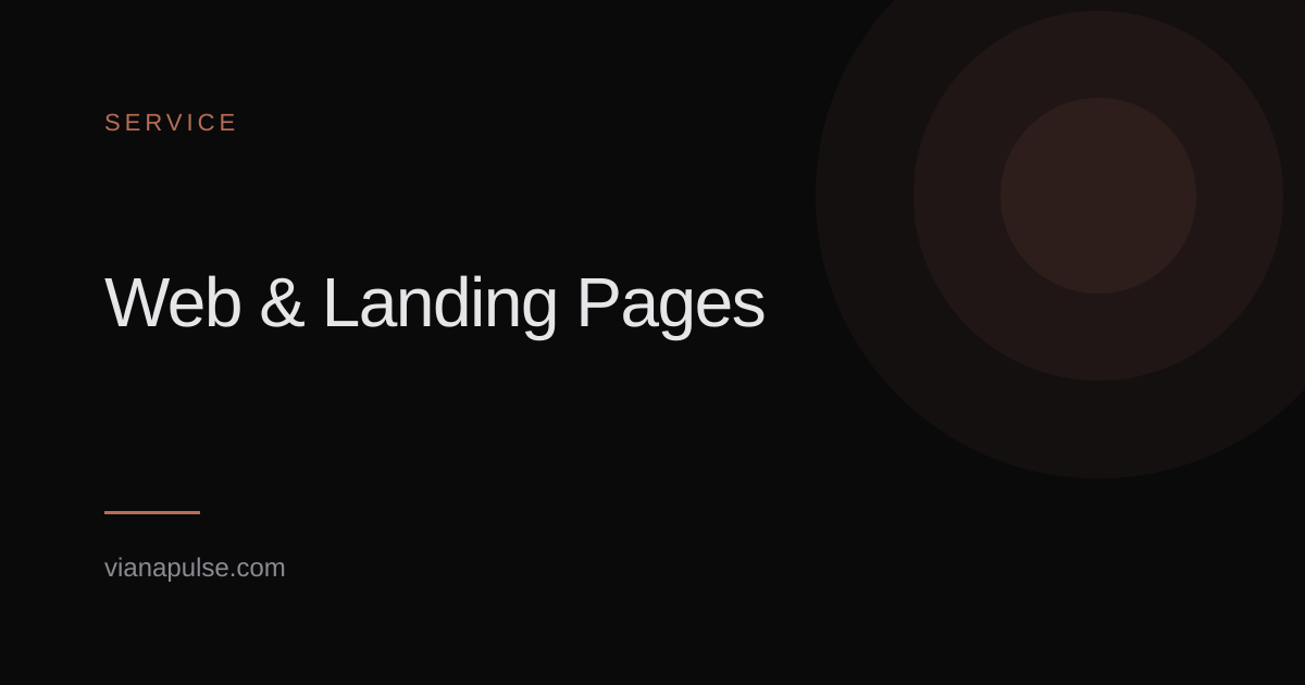 Web & Landing Pages visual
